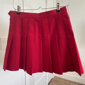 American Apparel Red Tennis Skirt